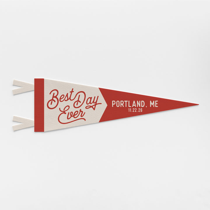Custom Heritage Wedding Sign Felt Pennant