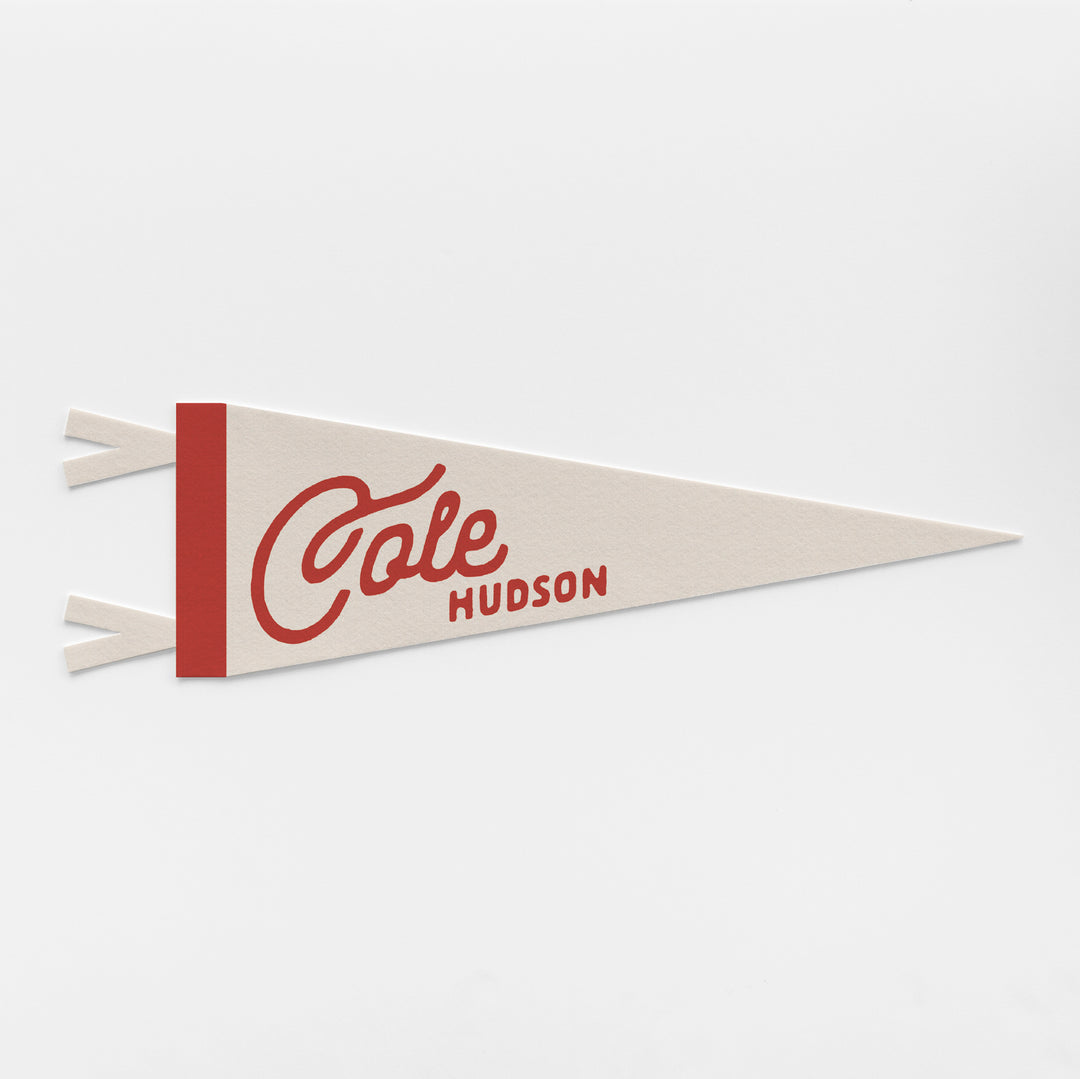 Custom Heritage Name Felt Pennant