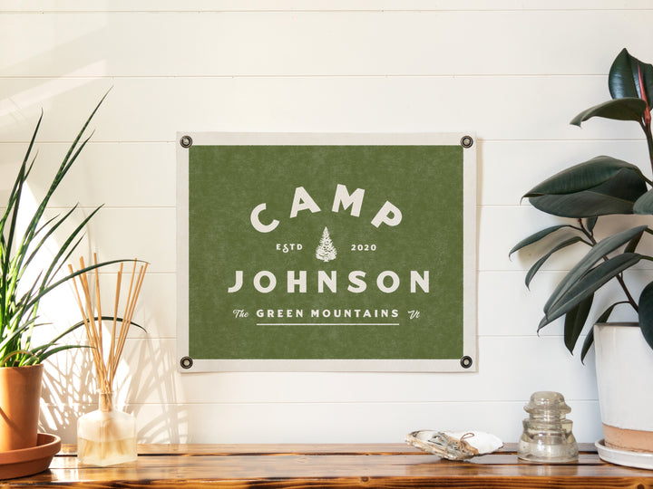 Custom Camp Name Felt Banner