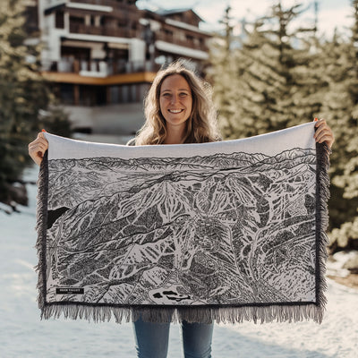 Deer Valley, Utah Ski Trail Map Blankets