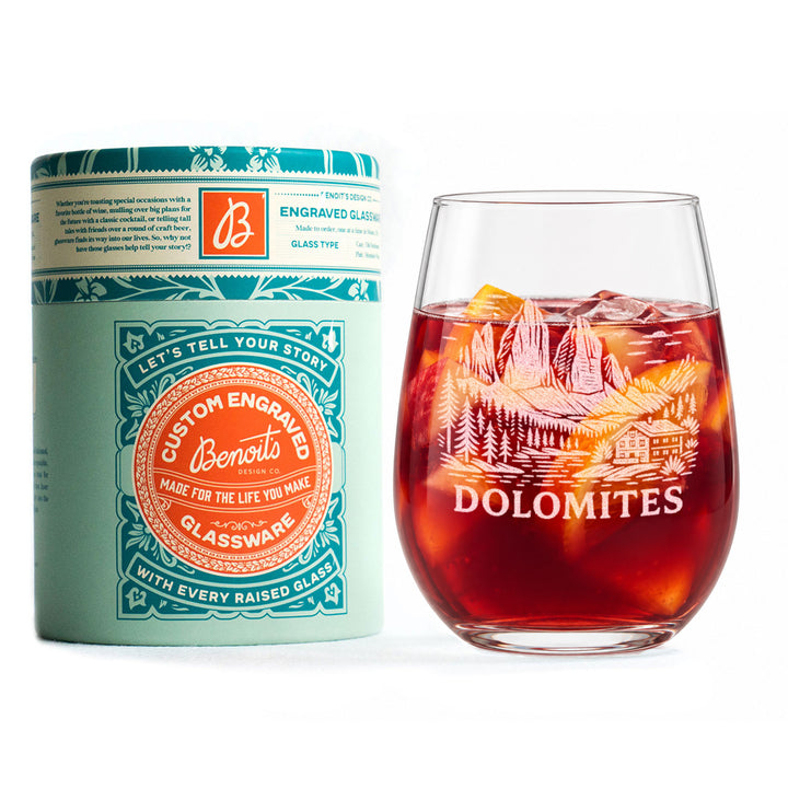 Dolomites Italy Glasses