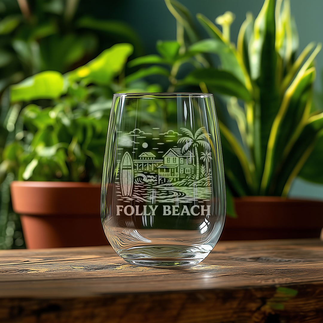 Folly Beach South Carolina Glasses