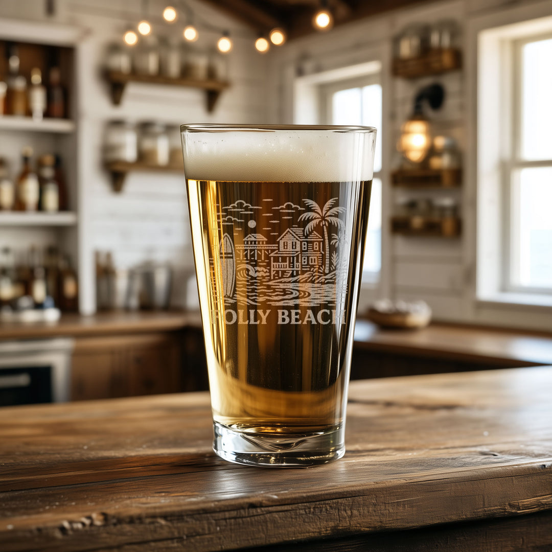 Folly Beach South Carolina Glasses