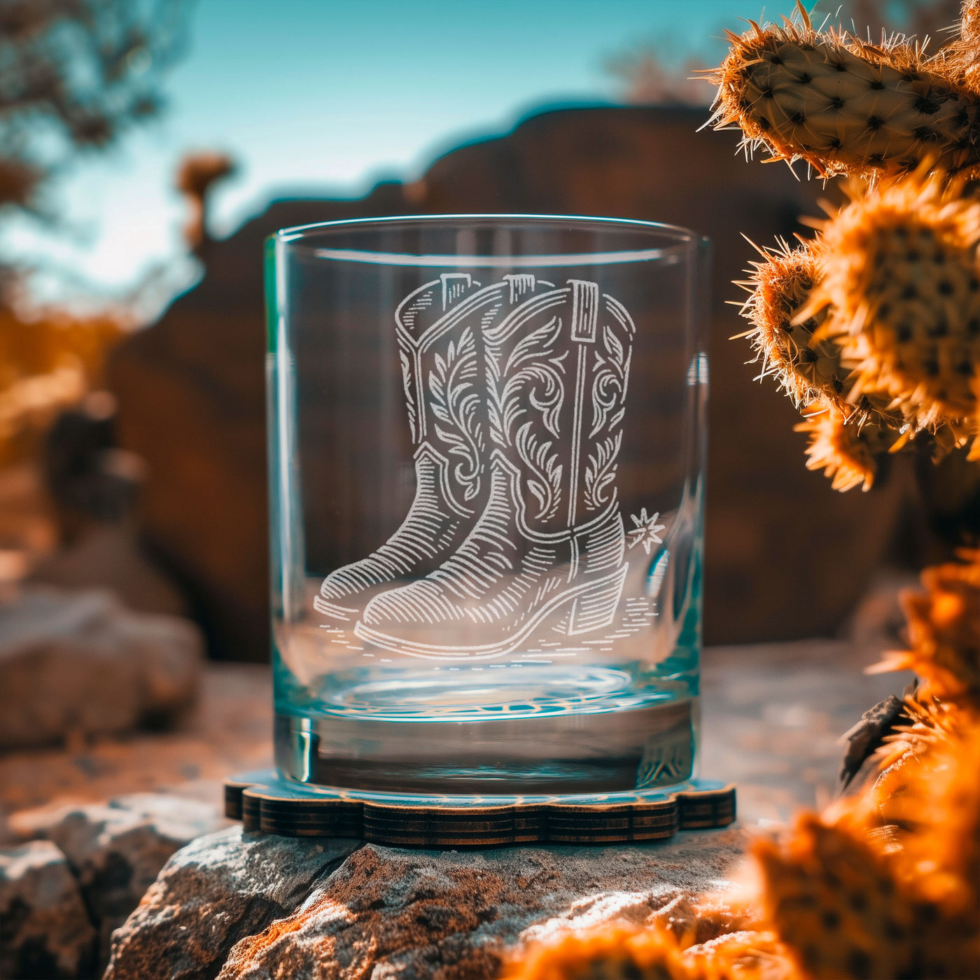 Cowboy Boots Glass