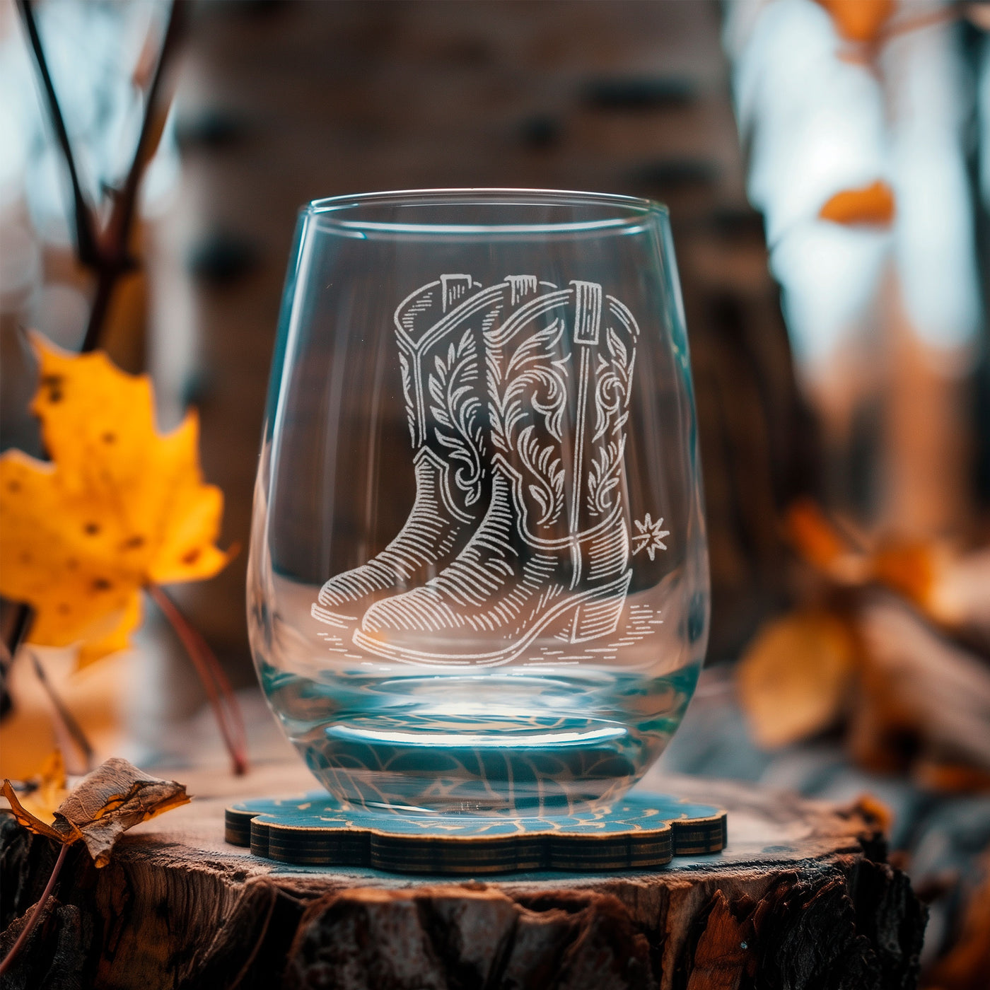 Cowboy Boots Glass