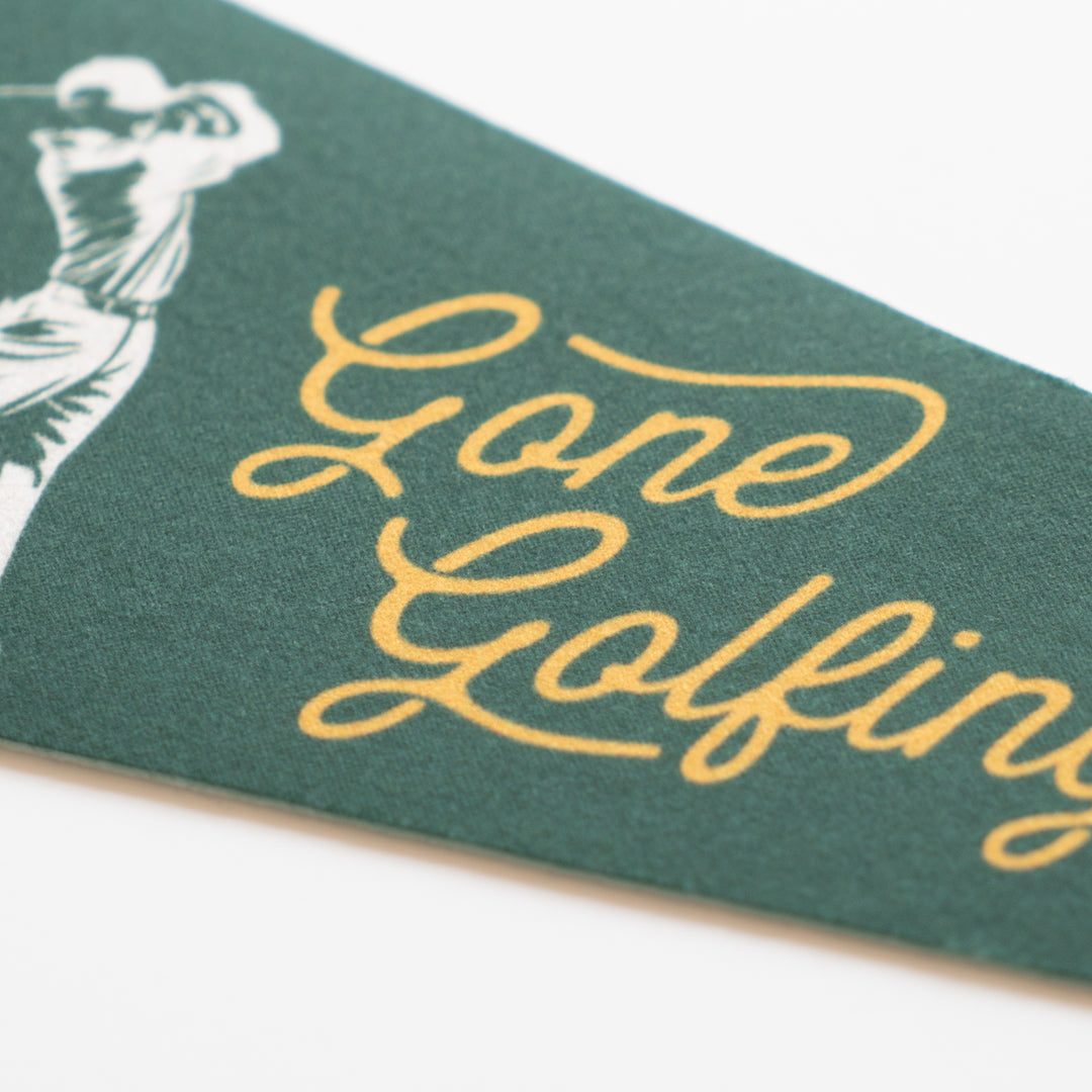 Gone Golfing Felt Pennant