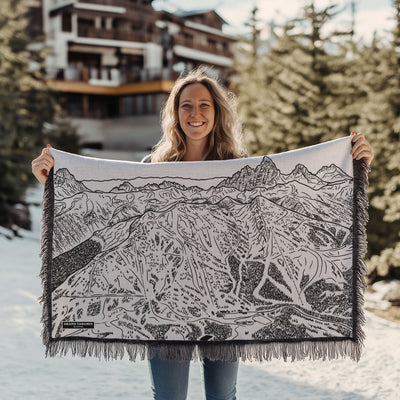 Grand Targhee, Wyoming Ski Trail Map Blankets