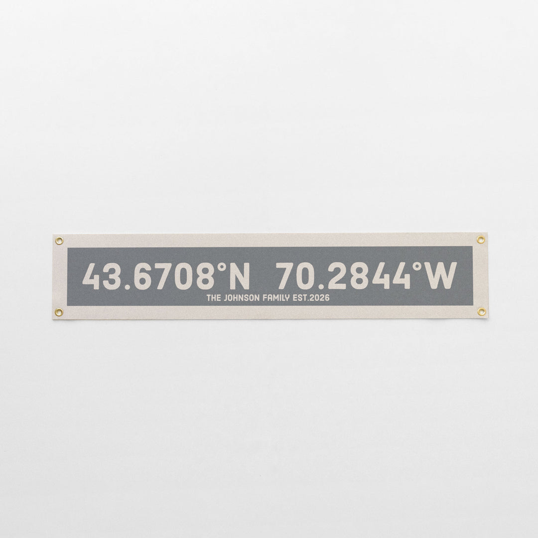 Custom Coordinate Felt Banner