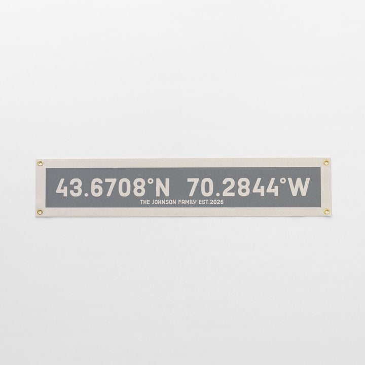 Custom Coordinate Felt Banner