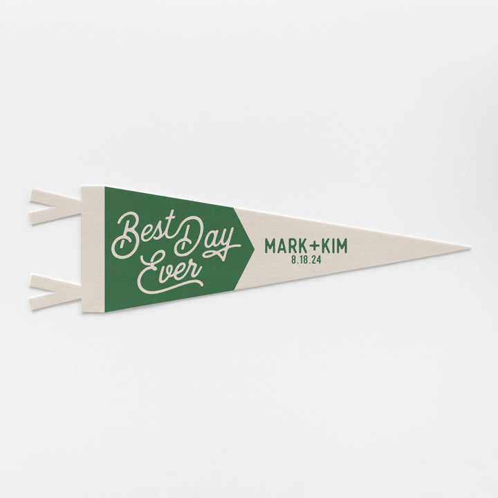 Custom Heritage Wedding Sign Felt Pennant