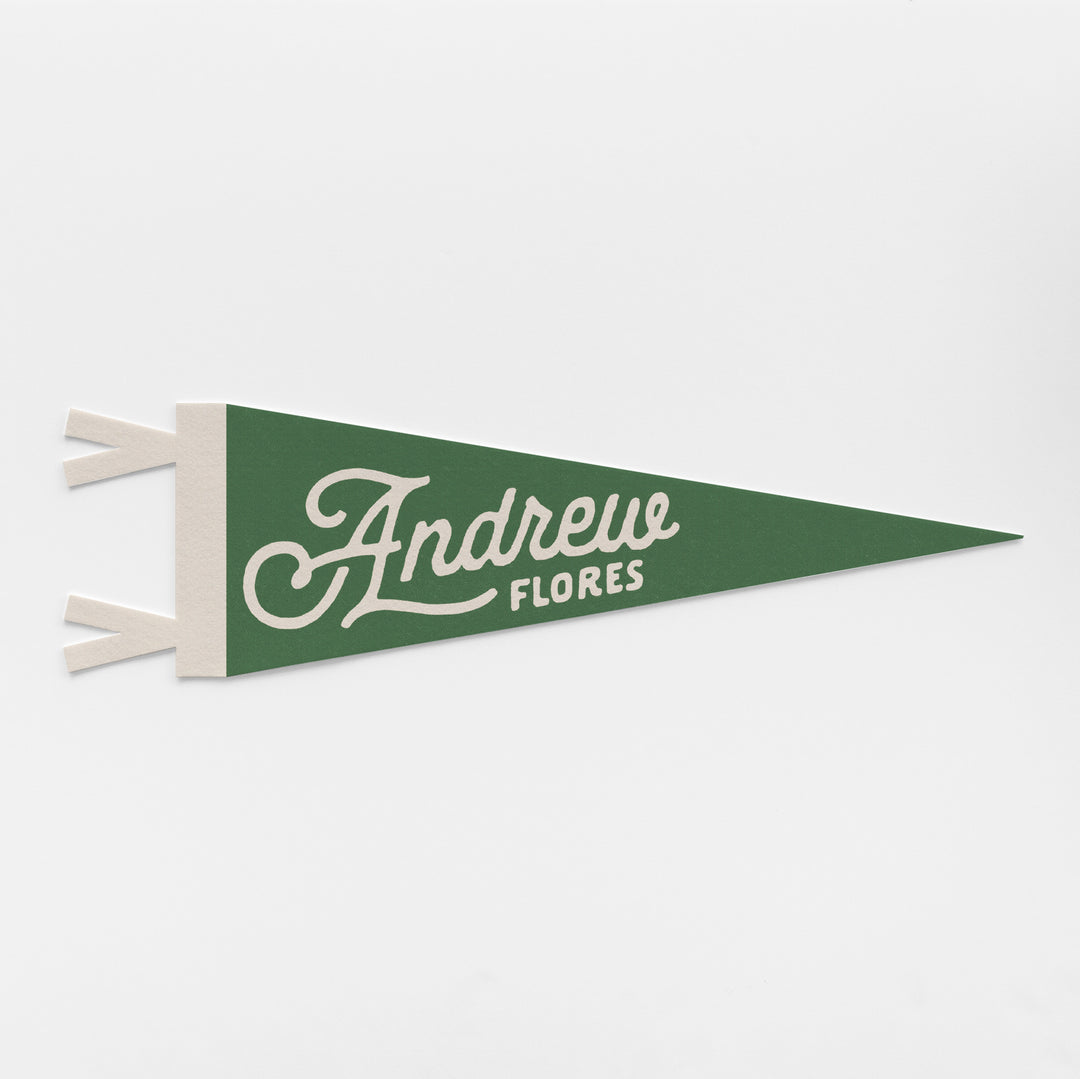 Custom Heritage Name Felt Pennant
