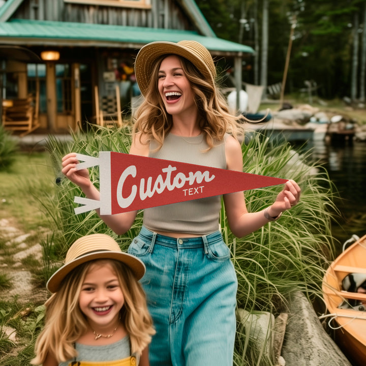 Custom Outdoorsy Felt Pennant