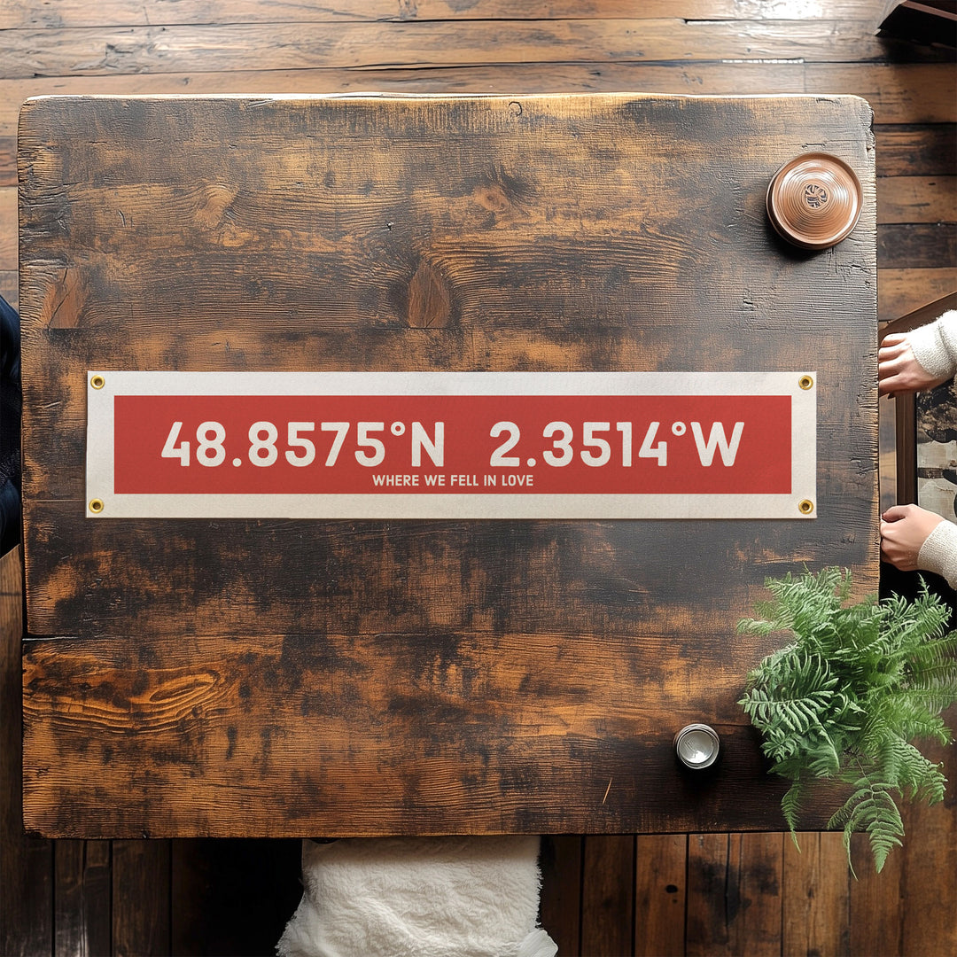 Custom Coordinate Felt Banner