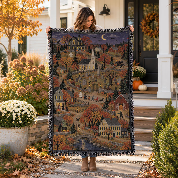 Halloween Folk Art Tapestry