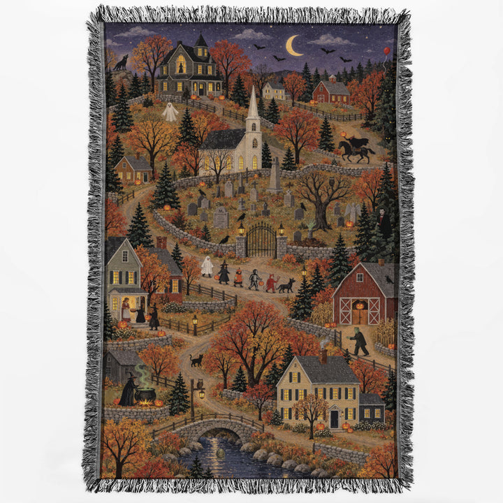 Halloween Folk Art Tapestry