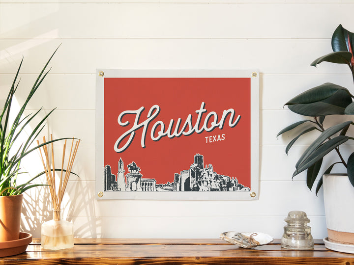 Houston, Texas City Felt Banner