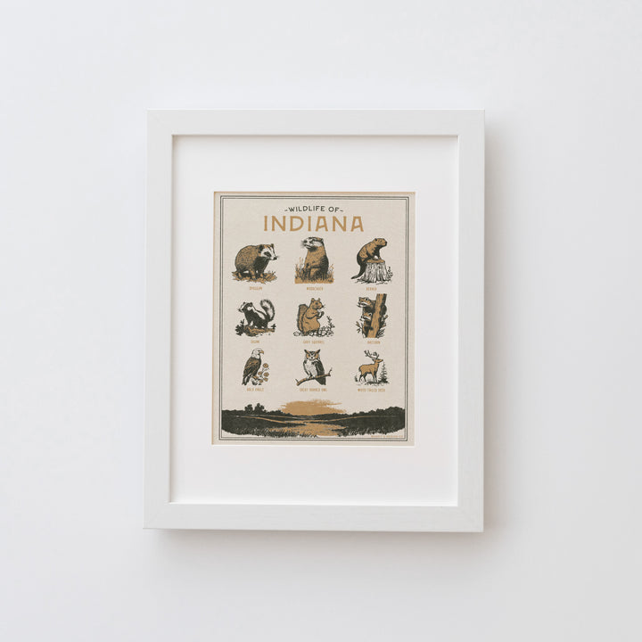 Indiana Wildlife Print