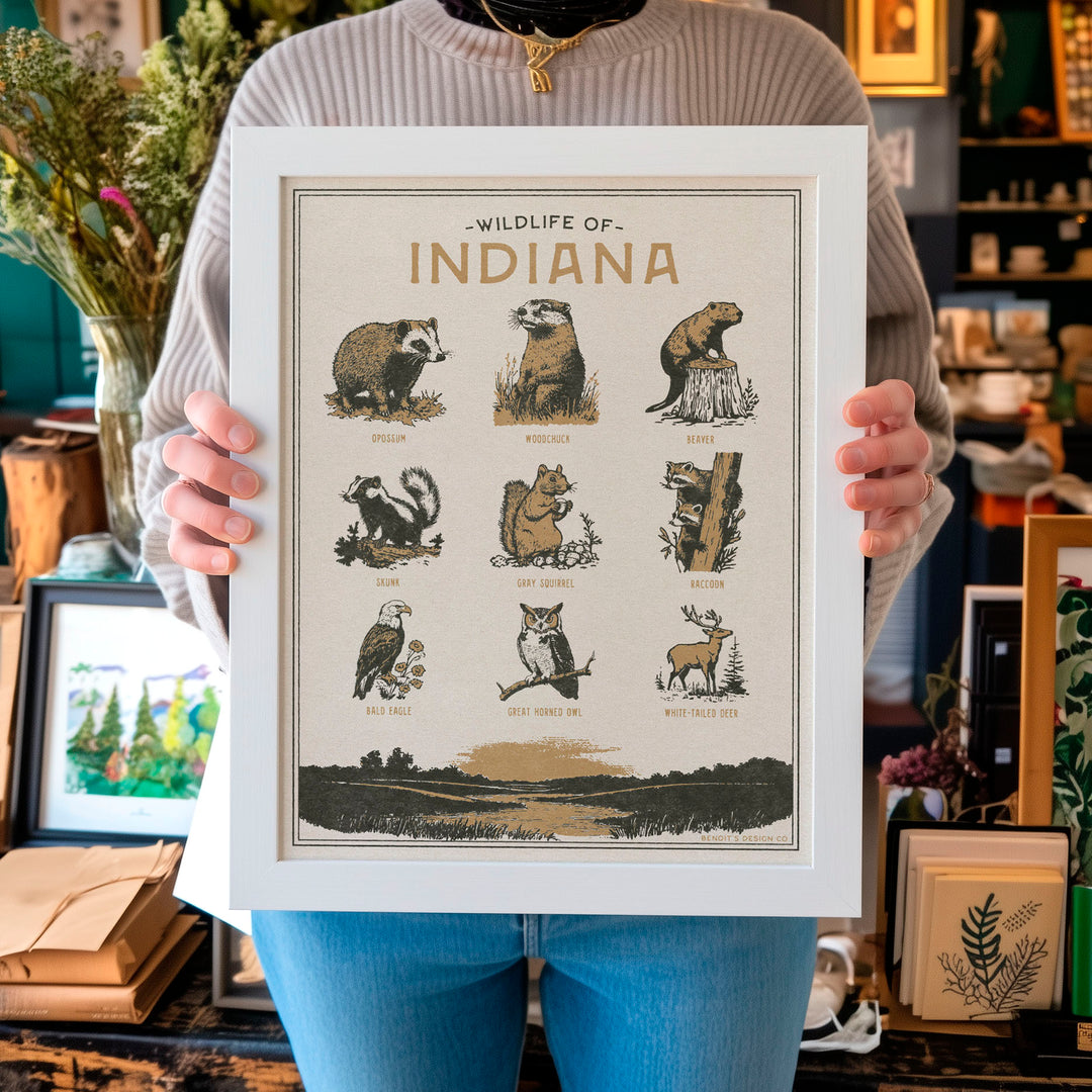Indiana Wildlife Print