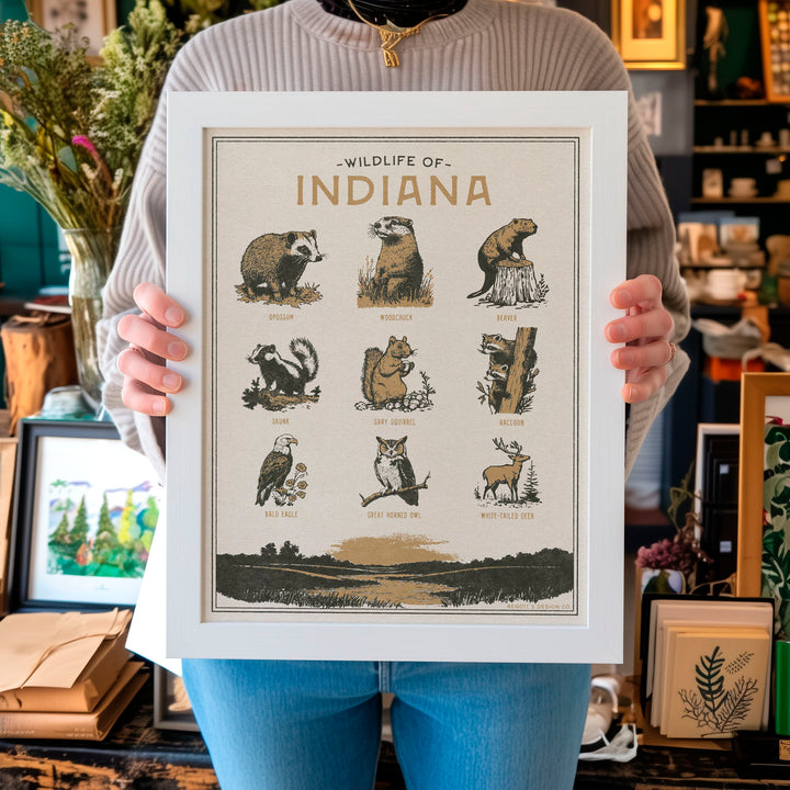 Indiana Wildlife Print