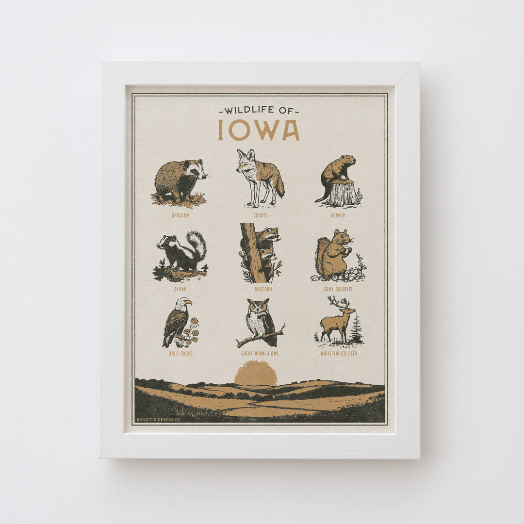 Iowa Wildlife Print