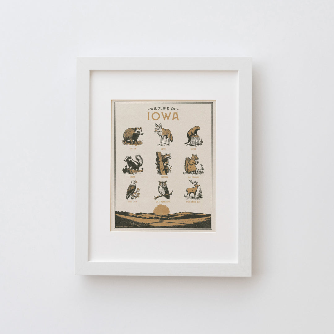 Iowa Wildlife Print