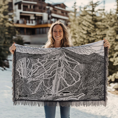 Jay Peak, Vermont Ski Trail Map Blankets