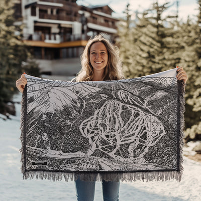 Keystone, Colorado Ski Trail Map Blankets