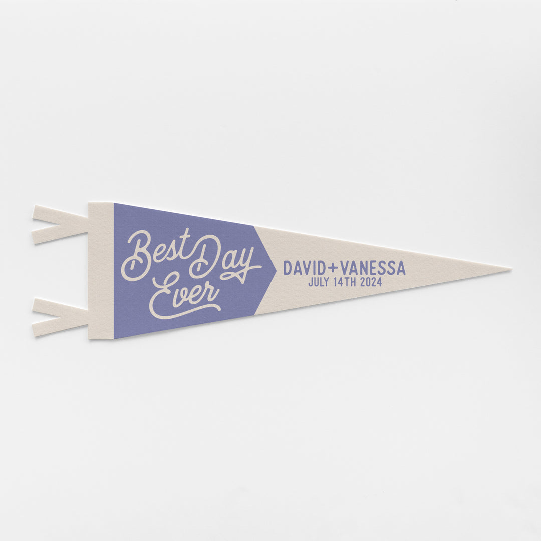 Custom Heritage Wedding Sign Felt Pennant