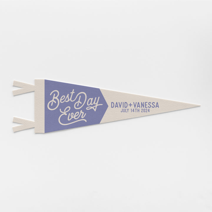 Custom Heritage Wedding Sign Felt Pennant