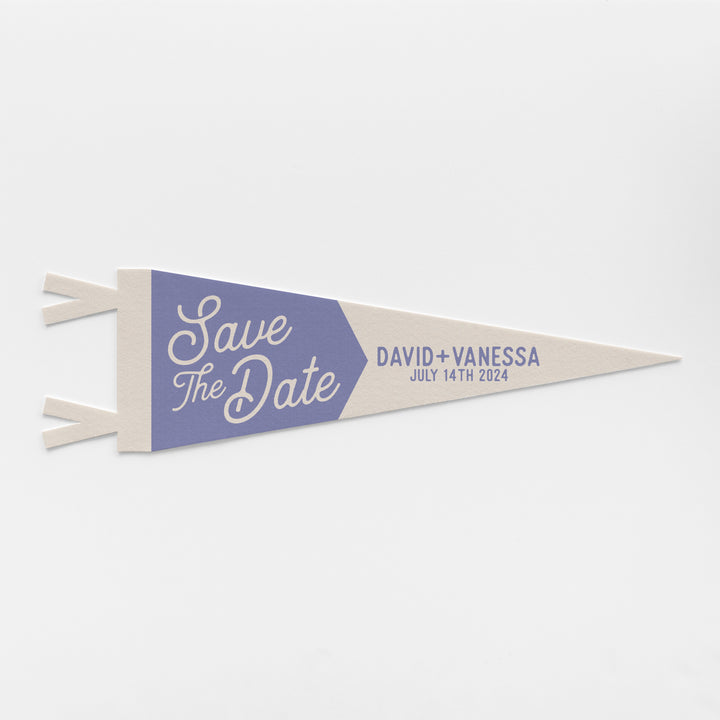 Custom Save The Date Wedding Sign Felt Pennant