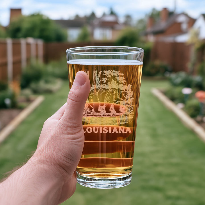 Louisiana State Black Bear Glasses