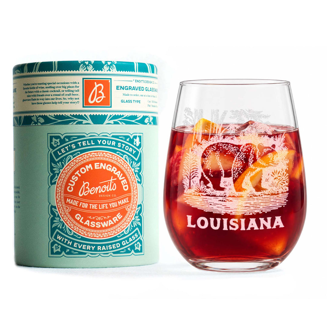 Louisiana State Black Bear Glasses