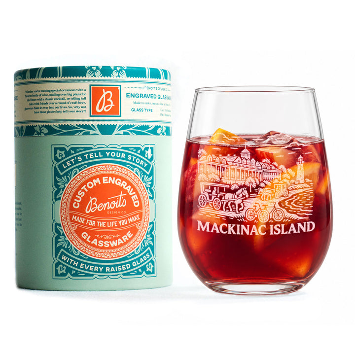 Mackinac Island Michigan Glasses