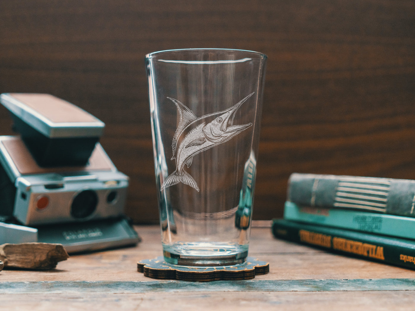 Marlin Etched Glasses