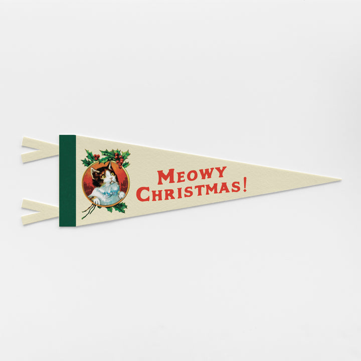 Meowy Christmas Felt Pennant