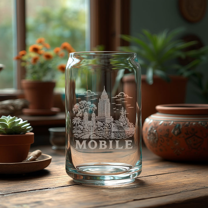Mobile Alabama Engraved Glass