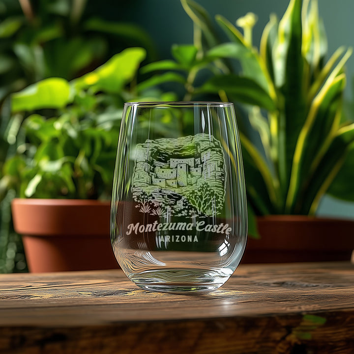 Montezuma Castle Arizona Engraved Glass