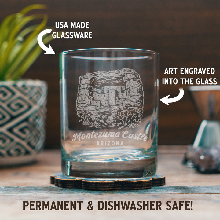 Montezuma Castle Arizona Engraved Glass
