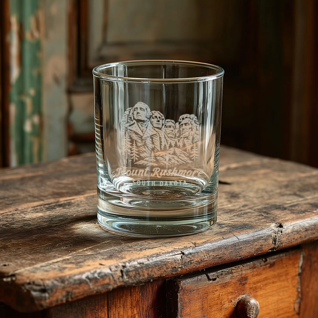 Mount Rushmore South Dakota Engraved Glass