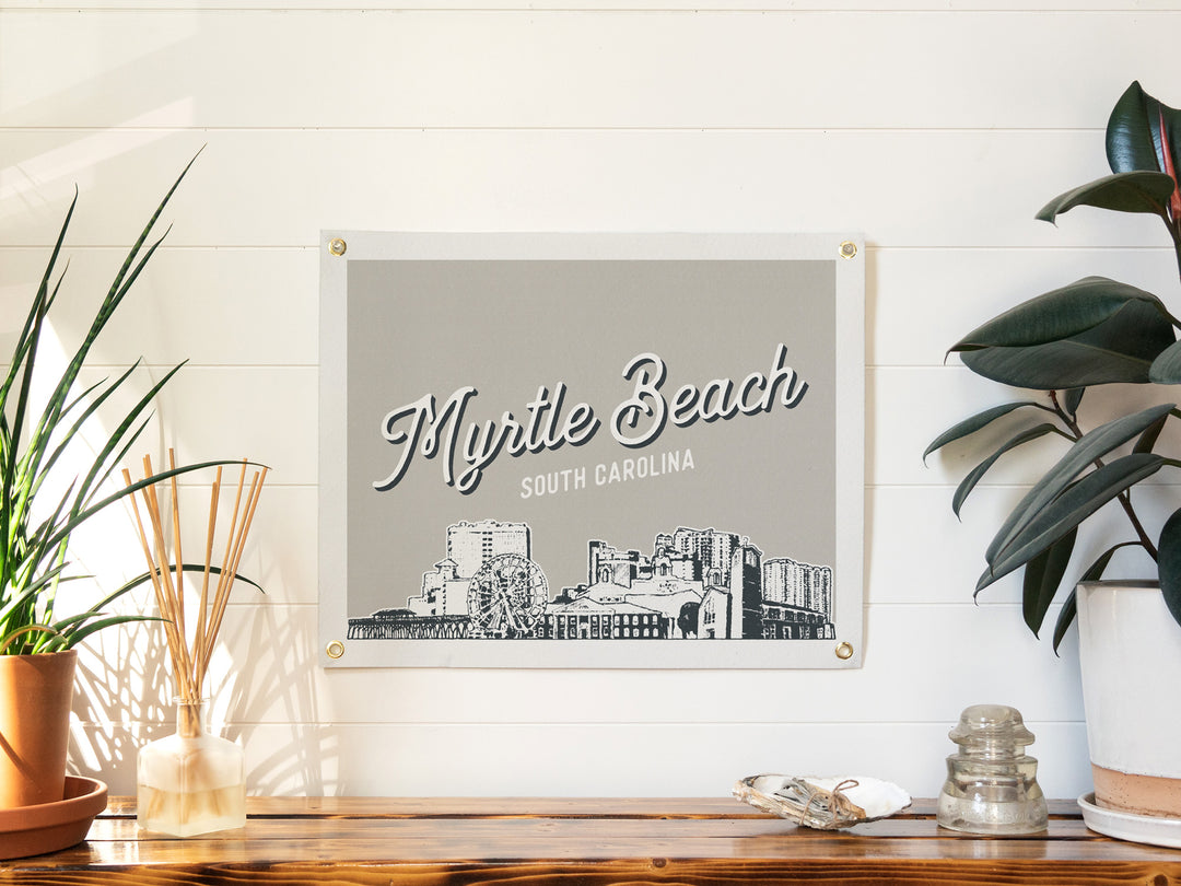 Myrtle Beach, South Carolina City Felt Banner