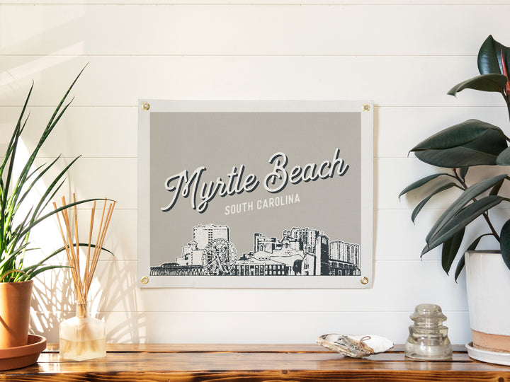 Myrtle Beach, South Carolina City Felt Banner