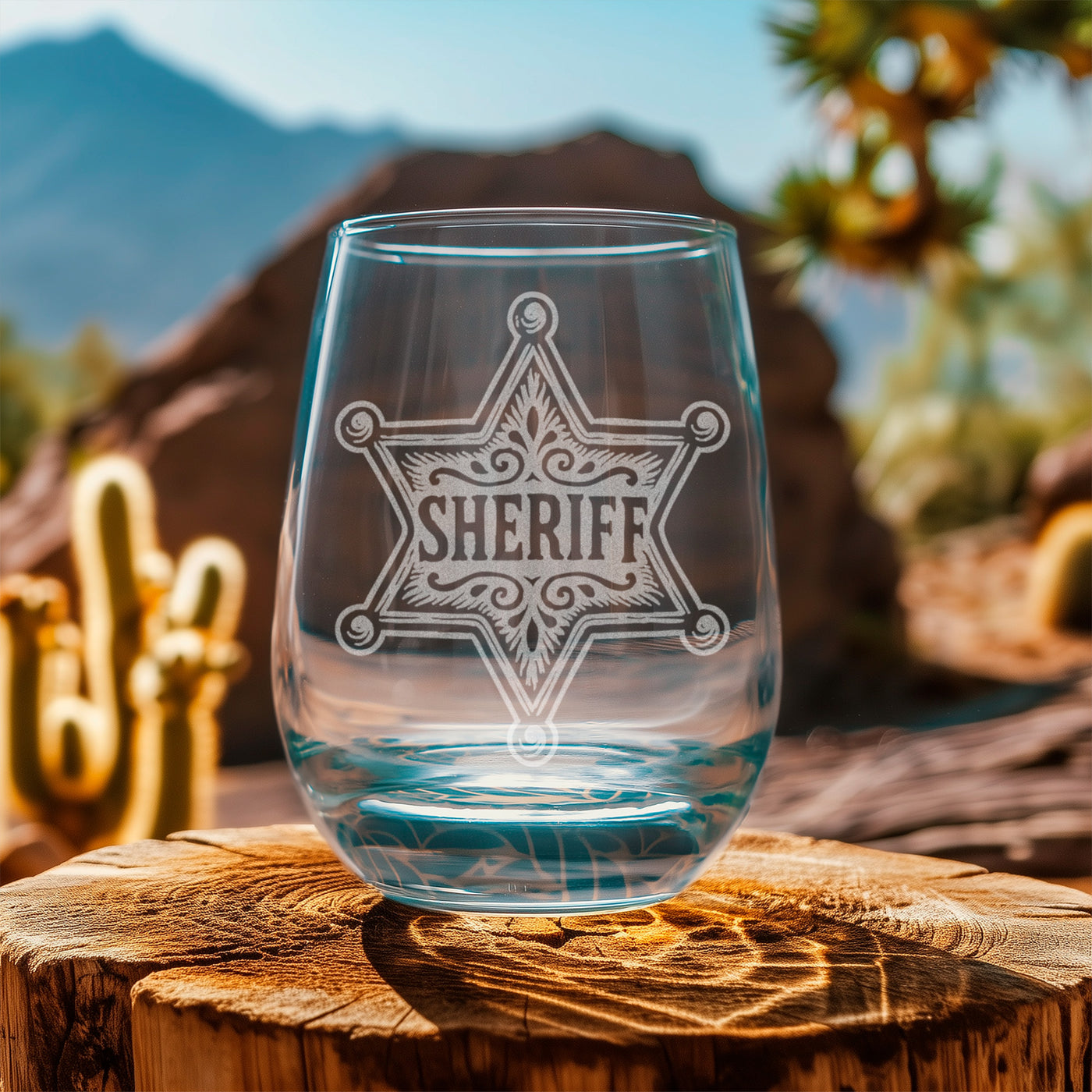 Sheriff Badge Glass