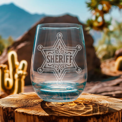 Sheriff Badge Glass