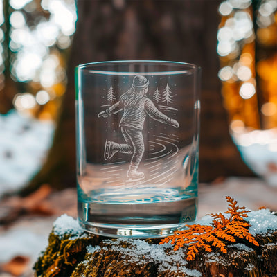 Vintage Winter Ice Skaters Glasses