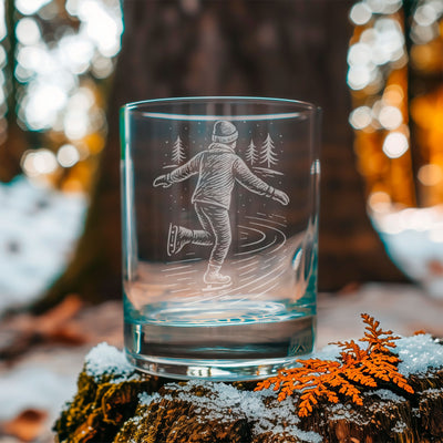 Vintage Winter Ice Skaters Glasses
