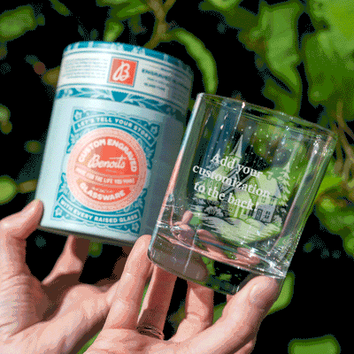 Winter Village Scene Glasses