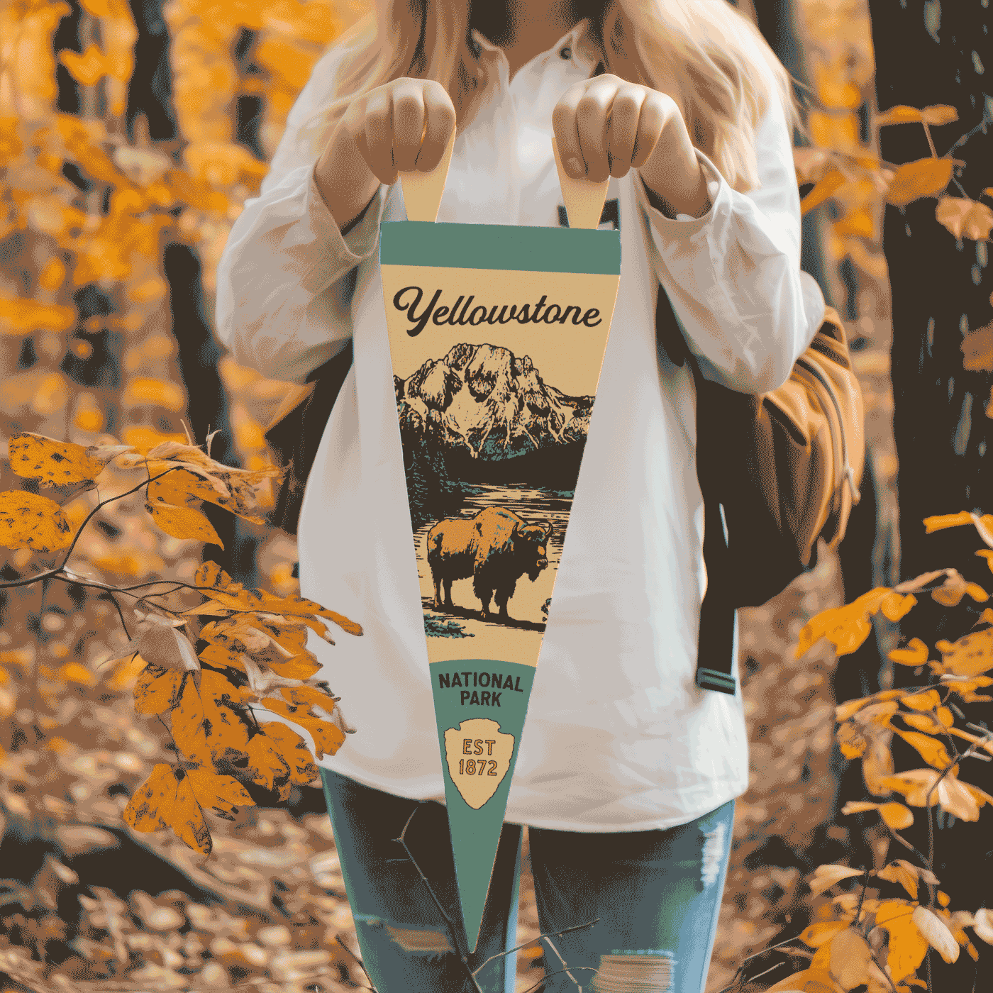 Yellowstone National Park Felt Pennant