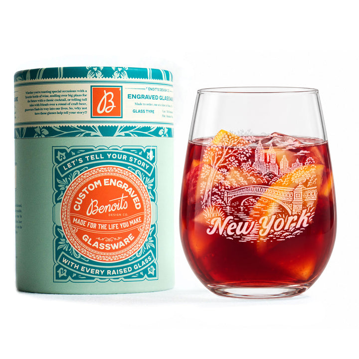 New York Engraved Glasses