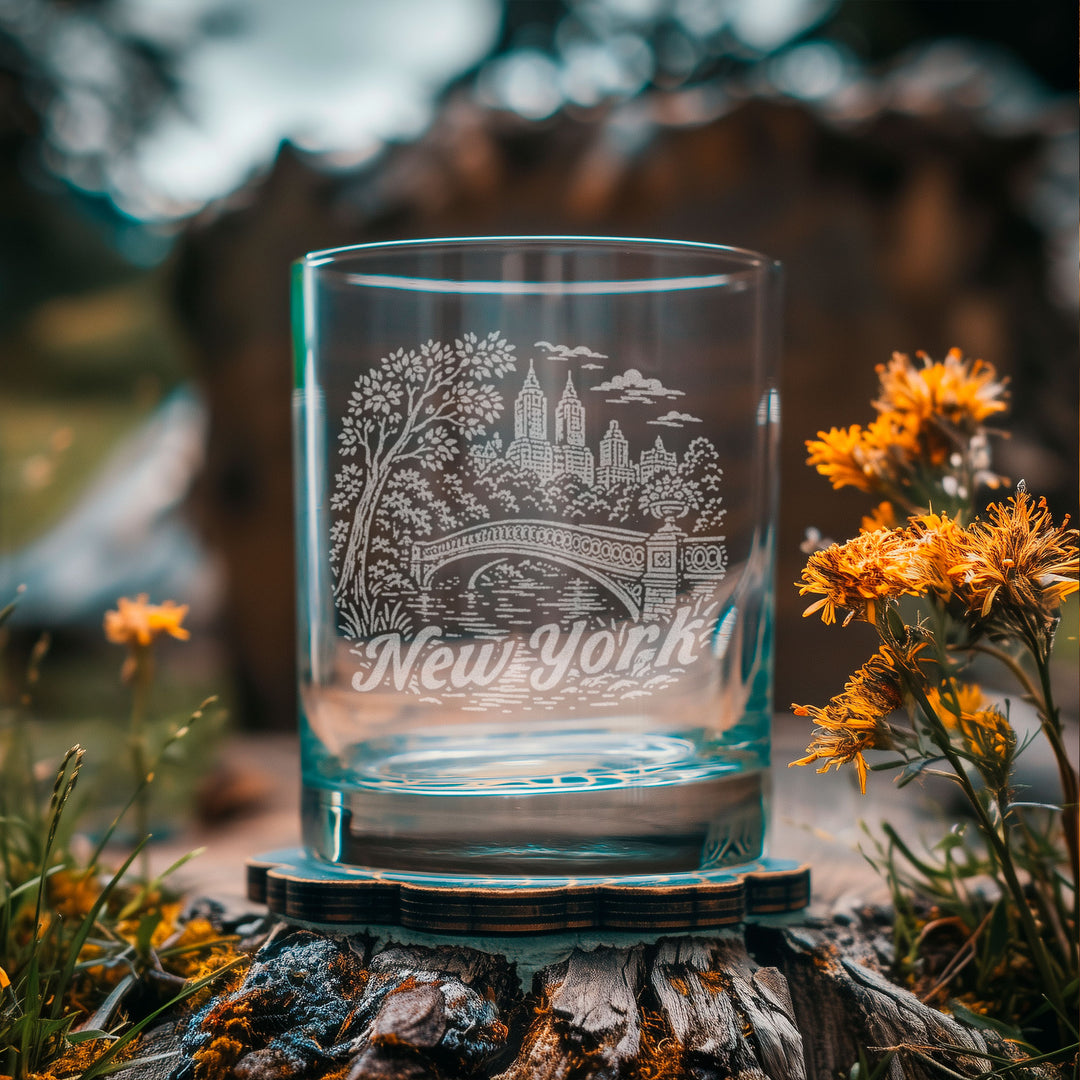 New York Engraved Glasses