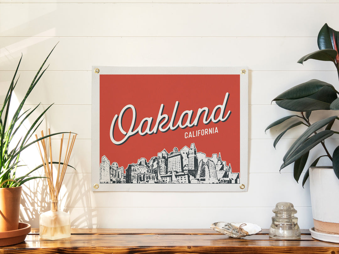 Oakland, California City Felt Banner